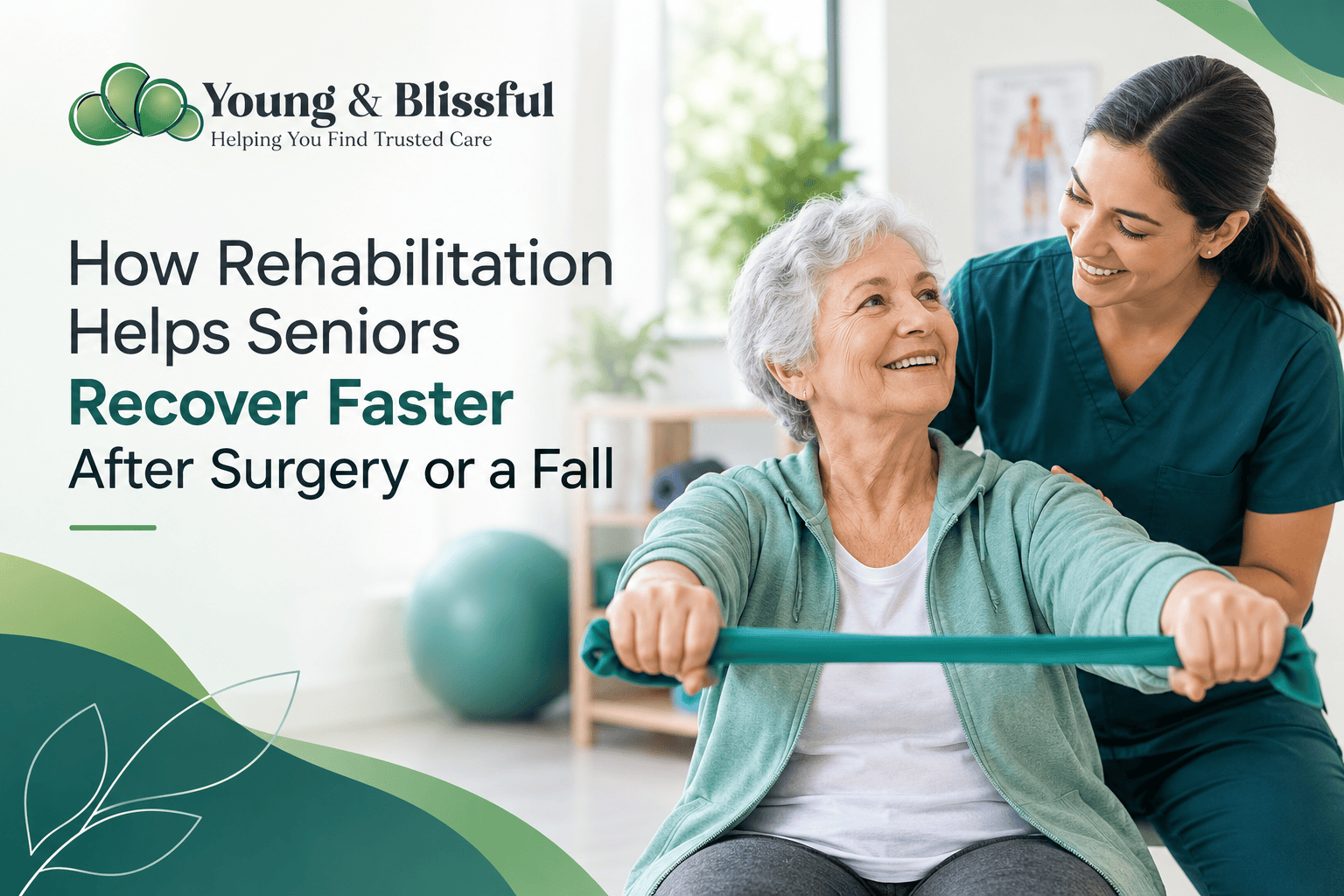 Young & Blissful Senior Rehabilitation Banner